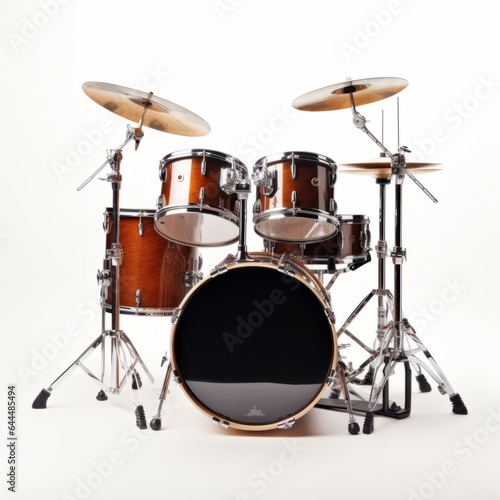 drum kit isolated on white photo