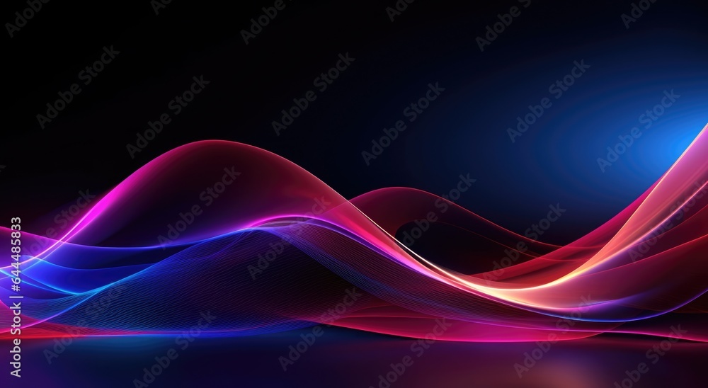 abstract futuristic neon background with glowing ascending lines. Fantastic wallpaper abstract futuristic neon background with glowing ascending lines. Fantastic wallpaper