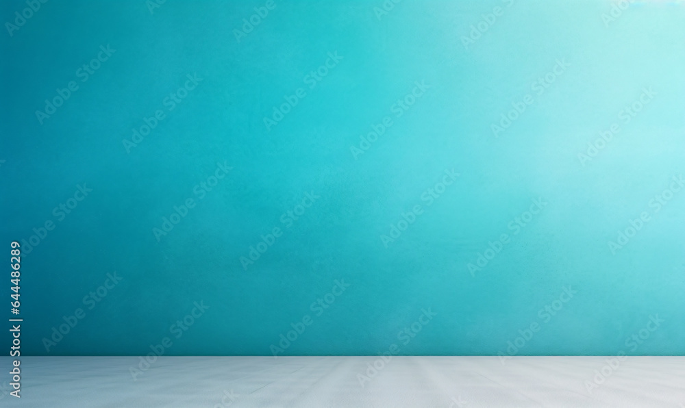 Backdrop for design and product presentation with blue wall, product display Backdrop for design and product presentation with blue wall, product display