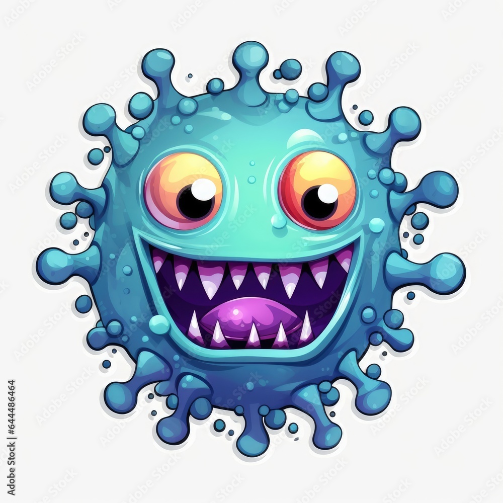 A set of virus and bacterium stickers. The sun, logo, smile face, good mood. Brutalism, modern design. A set of virus and bacterium stickers. The sun, logo, smile face, good mood. Brutalism, modern design.