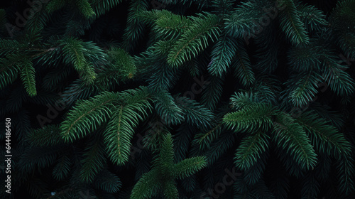 Green fir branches for background or texture of christmas card