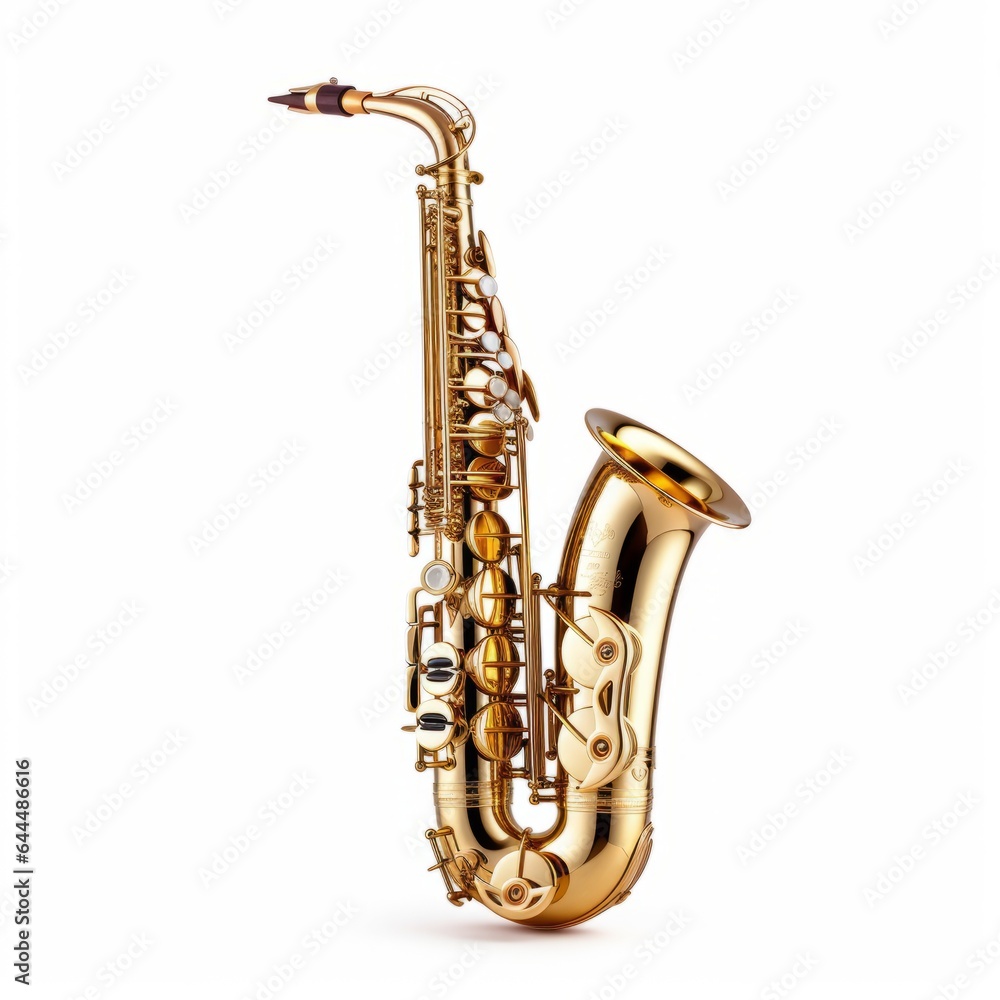 Obraz premium saxophone isolated on white background