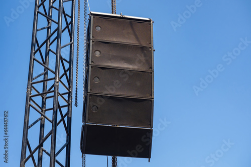 Sound column above concert ...
