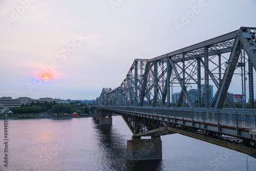 Beautiful view of the Alexandra Bridge in Ottawa  Canada