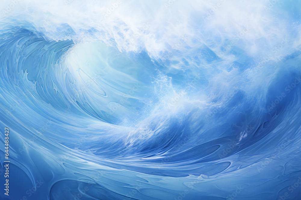 AI-generated image of blue ocean waves that can be used as wallpaper