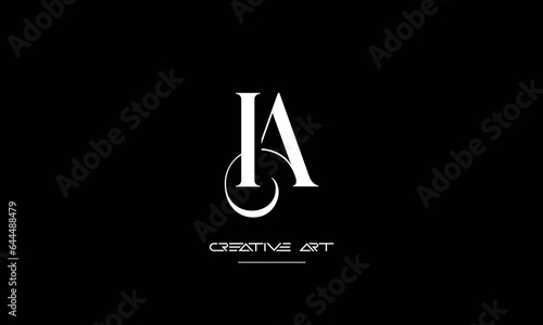 AI, IA, A, I abstract letters logo monogram