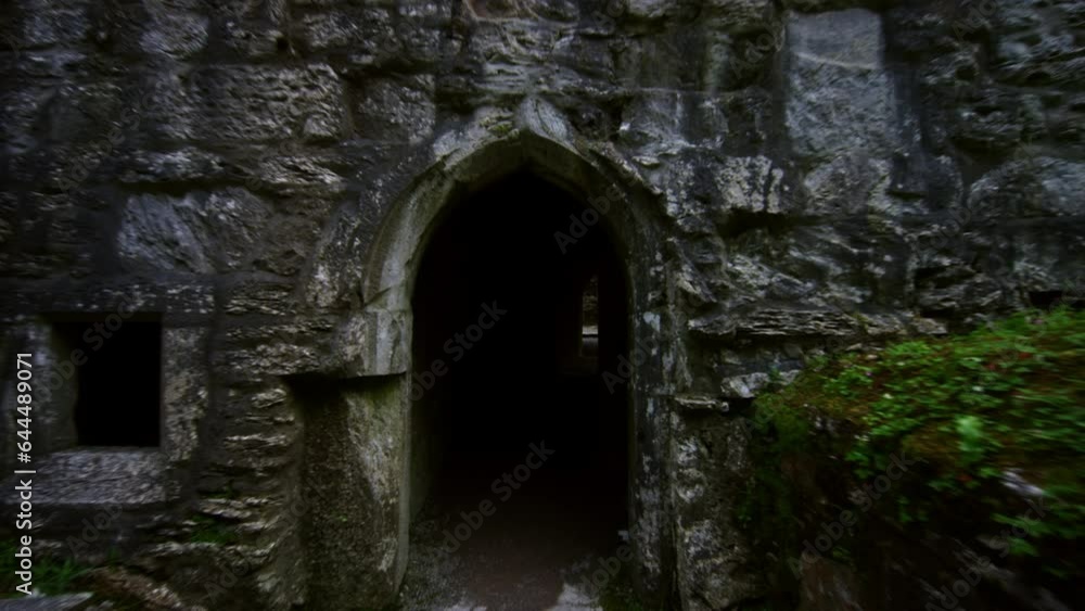 Creepy castle ruin entrance. Scary. Ross Castle Creepy castle ruin entrance. Scary. Ross Castle