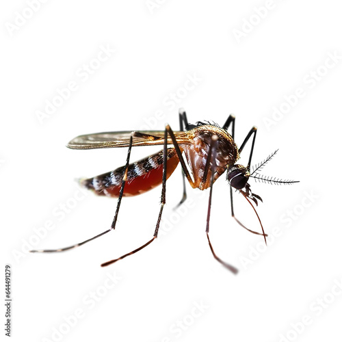 Close-up of mosquito, transparent png, generative AI