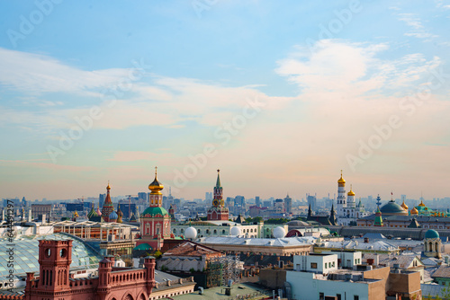 top view of the historical center of Moscow. 