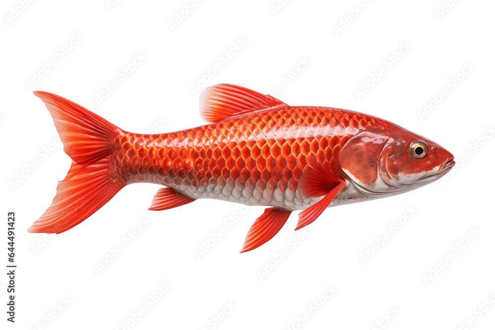Gold fish Isolated on a Transparent PNG Background. Generative Ai