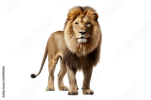 Beautiful Lion Isolated on a Transparent PNG Background. Generative Ai
