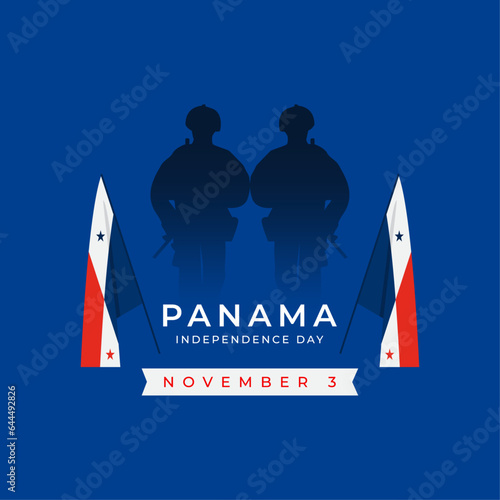 Panama Independence day banner design template