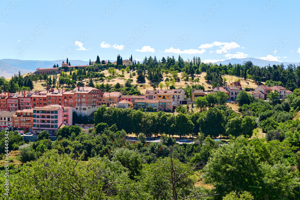 View to the hillside houses of Segovia