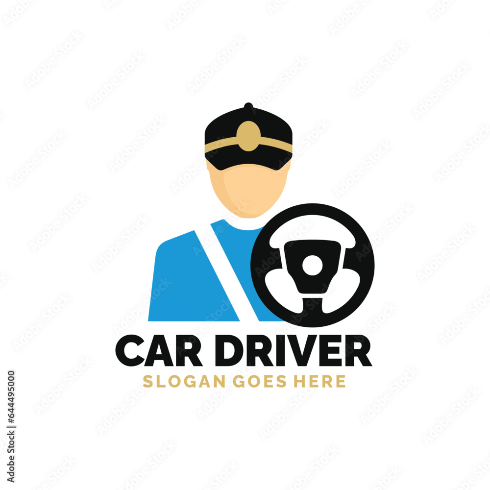 Car driver logo design vector illustration Car driver logo design vector illustration