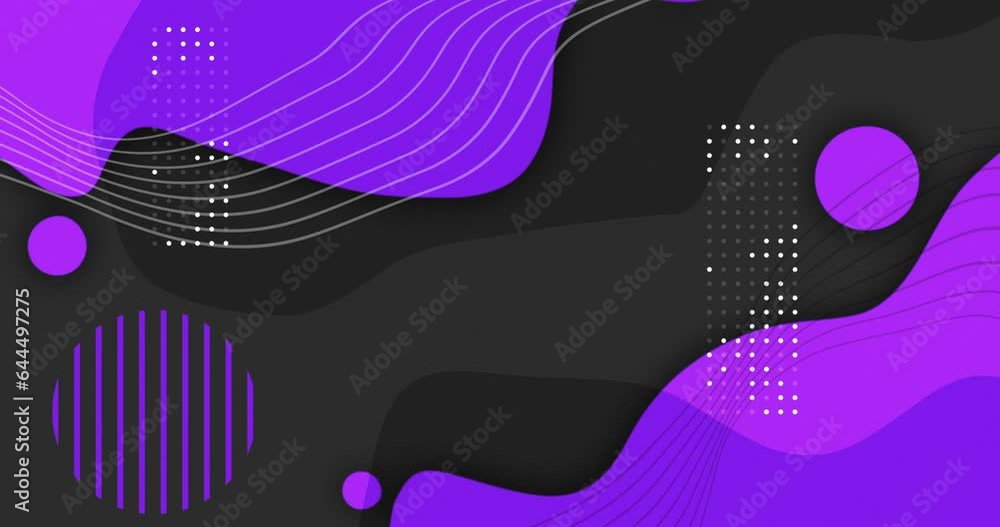 Purple color wavy shapes and wavy lines moving like fluid over black background. Abstract flat minimal gradient motion graphics background. Purple color wavy shapes and wavy lines moving like fluid over black background. Abstract flat minimal gradient motion graphics background.