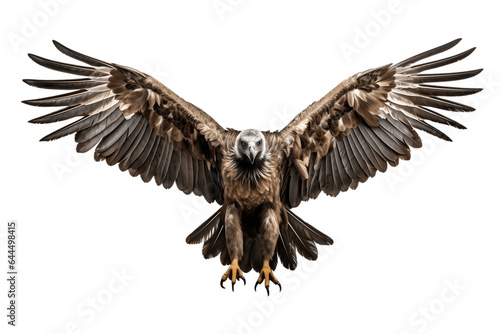 Flying Vulture Isolated on a Transparent PNG Background. Generative Ai © Haider