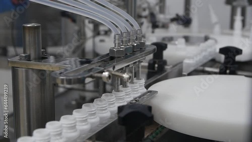 Production of nasal drops at a pharmaceutical factory. photo