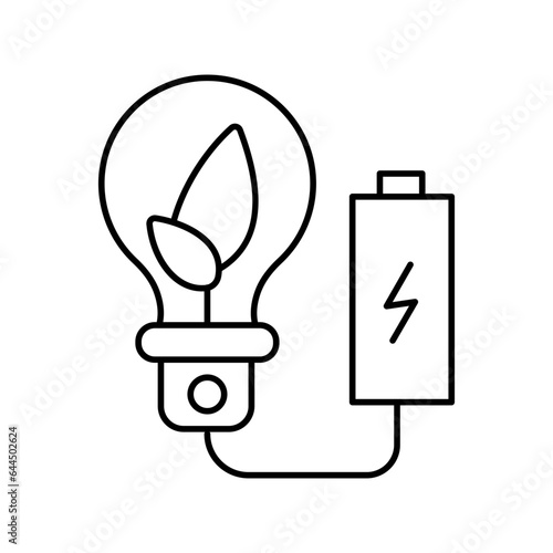 Bulb charging Vector Icon which can easily modify or edit

