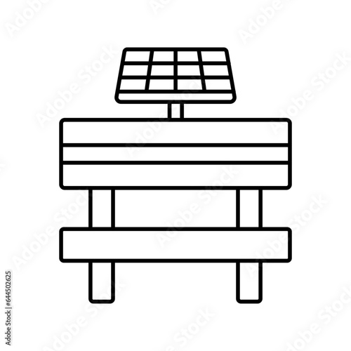 Solar with bench Vector Icon which can easily modify or edit

