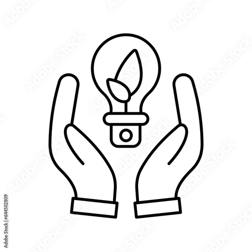 Eco bulb Vector Icon which can easily modify or edit

