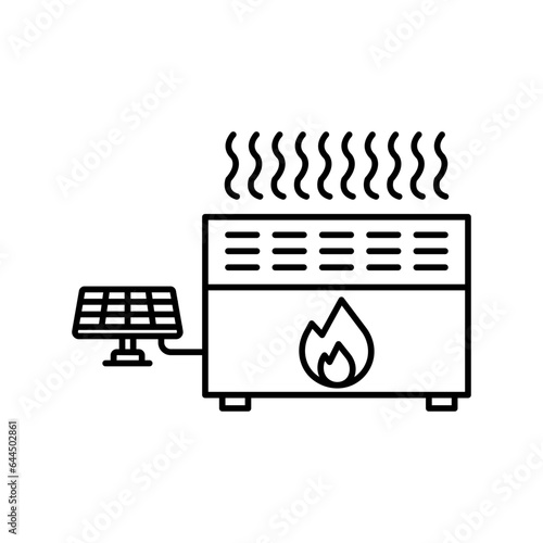 Solar heater Vector Icon which can easily modify or edit

