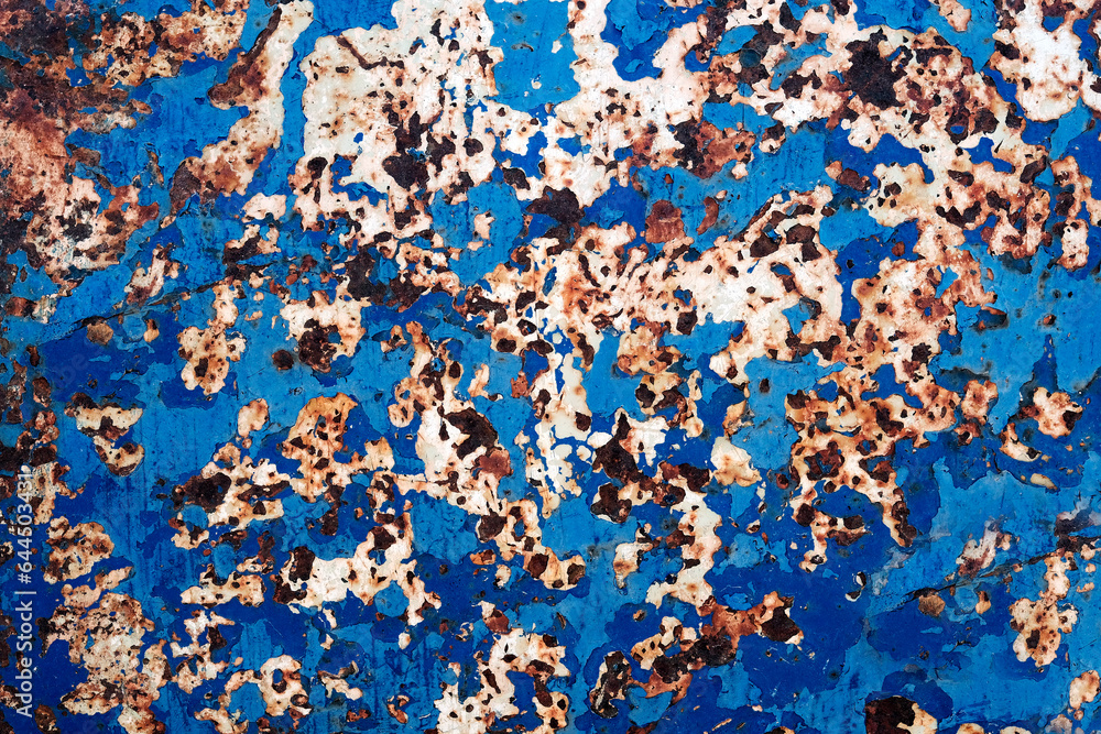 Corroded Barrel Metal Rusty Texture Red White and Blue Corroded Barrel Metal Rusty Texture Red White and Blue
