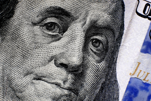 $100 One Hundred Dollar Bill Closeup