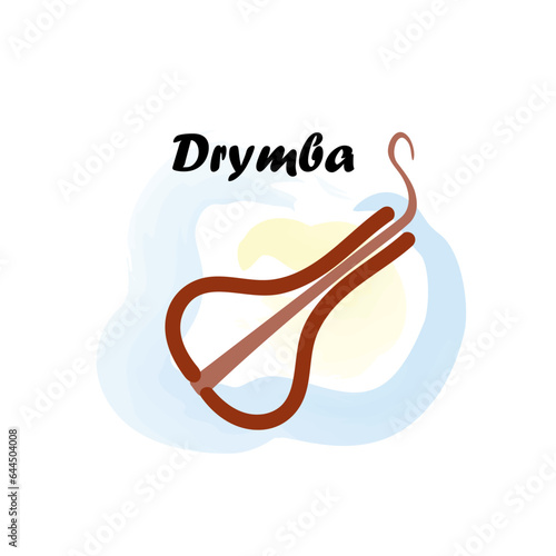 Drymba. Traditional Slavic, Ukrainian musical instrument. Vector illustration