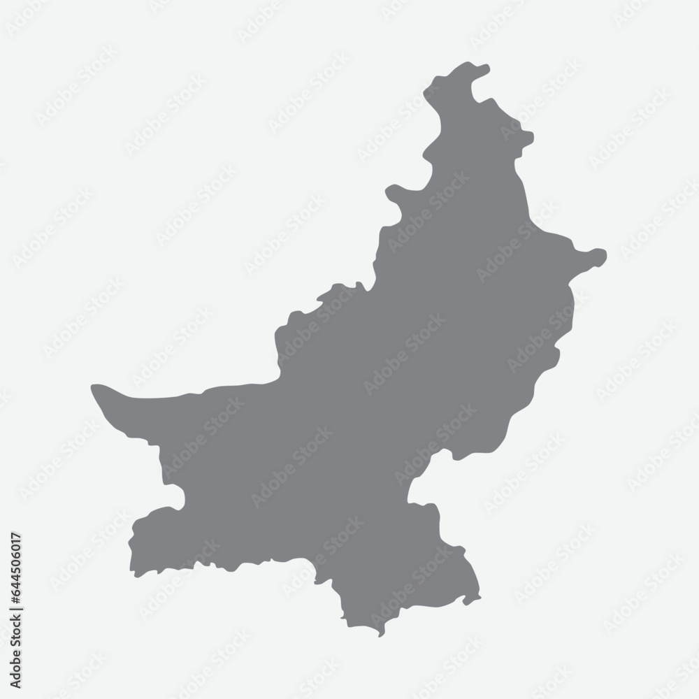 Pakistan silhouette map