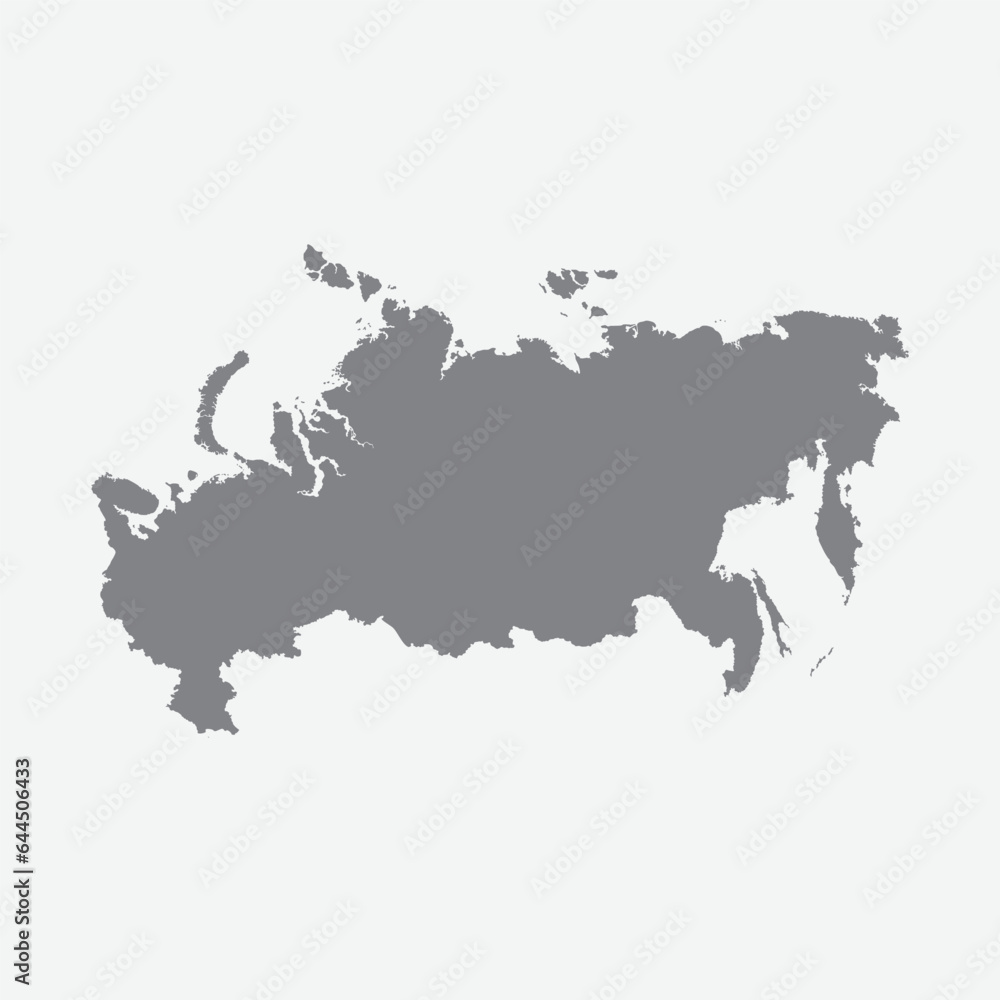 Russia silhouette map