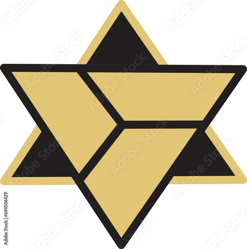 Golden David star