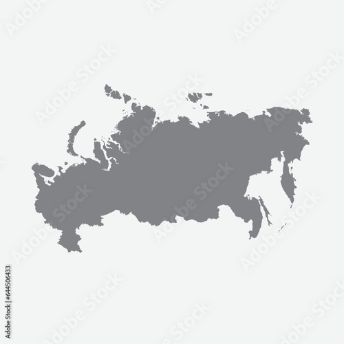 Russia silhouette map