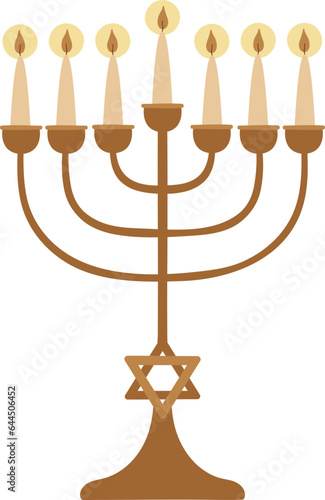 Menorah jewish with David star