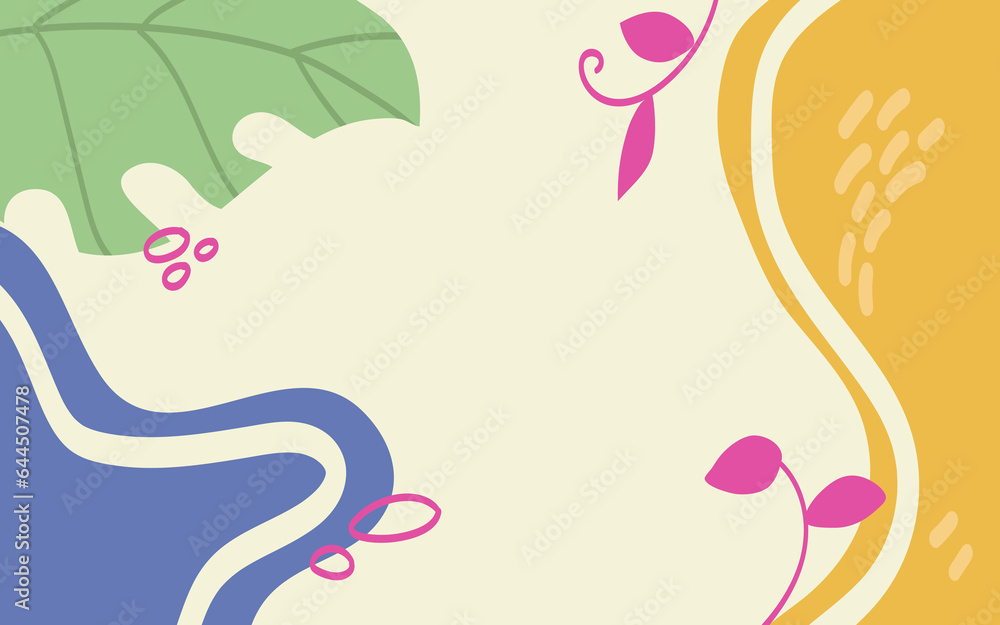 Abstract flat design floral theme Abstract flat design floral theme