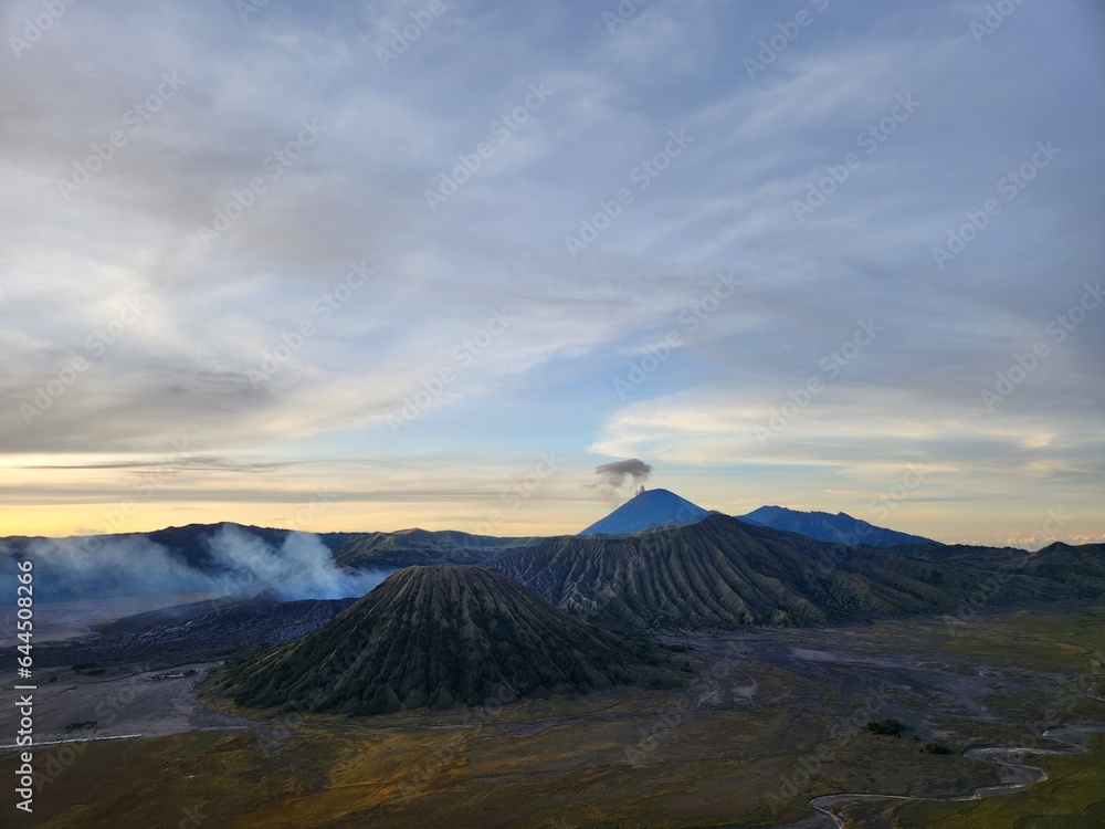 Mount Bromo during sunrise, in East Java, Indonesia.