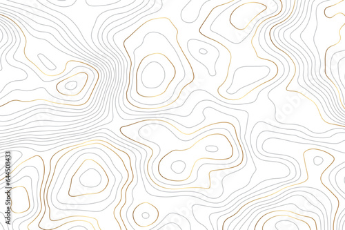 Abstract luxury golden and white wave lines art background. Background of the topographic map. Design used for wall art, fabric, packaging, web, banner, wallpaper.