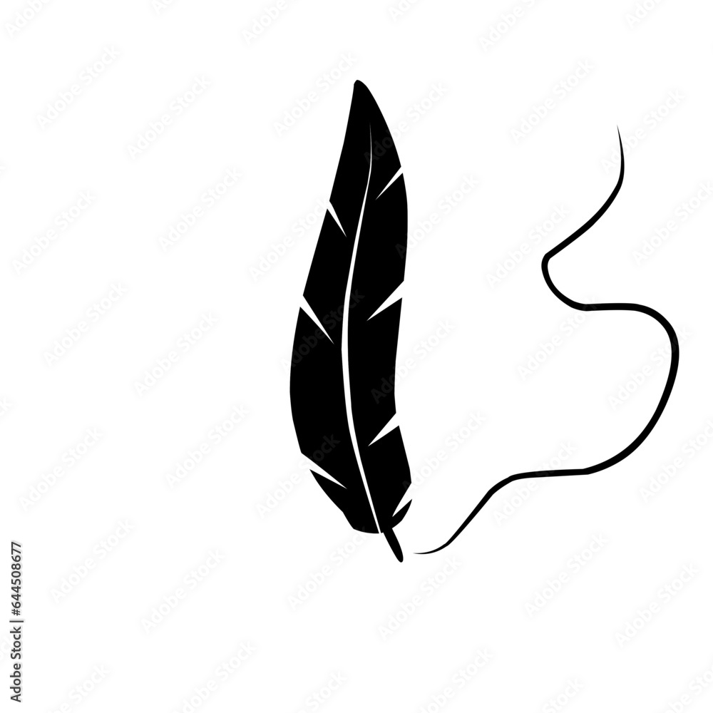 quill pen with black ink quill pen with black ink