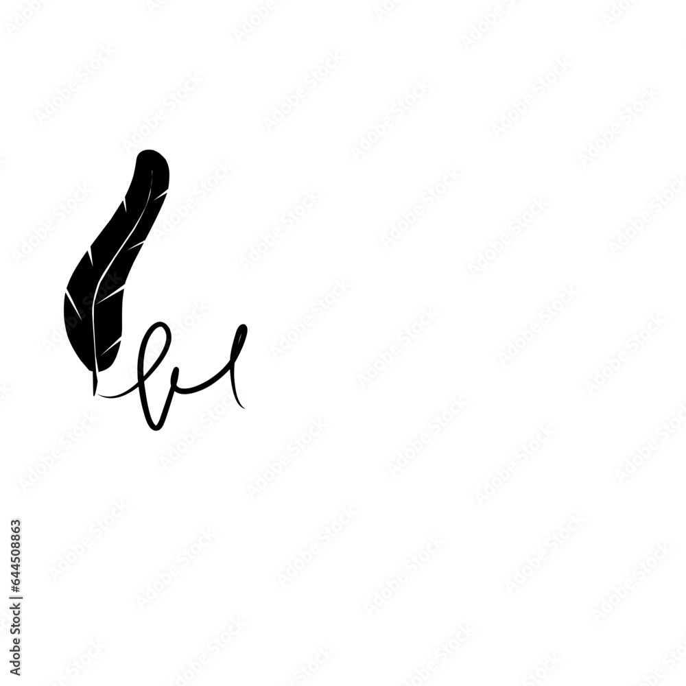 quill pen with black ink quill pen with black ink