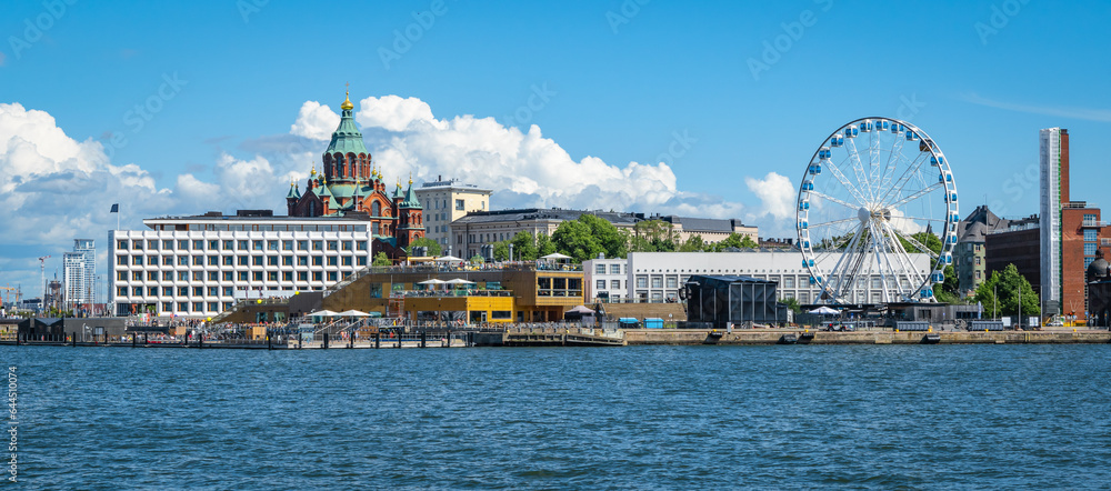 Obraz na płótnie Panoramic view of Helsinki skyline and port, Finland.  w salonie