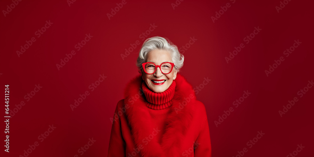 70-60 year old woman with autumn winter outfit. Senior old woman, female lifestyle. Fashion model . 70-60 year old woman with autumn winter outfit. Senior old woman, female lifestyle. Fashion model .