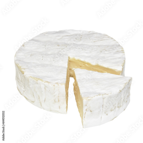 Camembert, famous french cheese / Transparent background photo