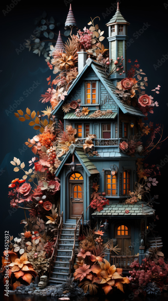 Fototapeta premium decorated towering house