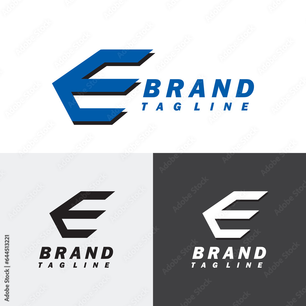 Letter E An Arrowhead Vector Logo