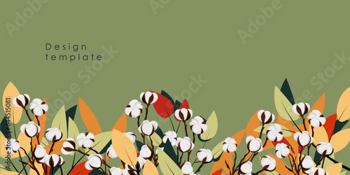 Flowers web banner horizontal poster.
