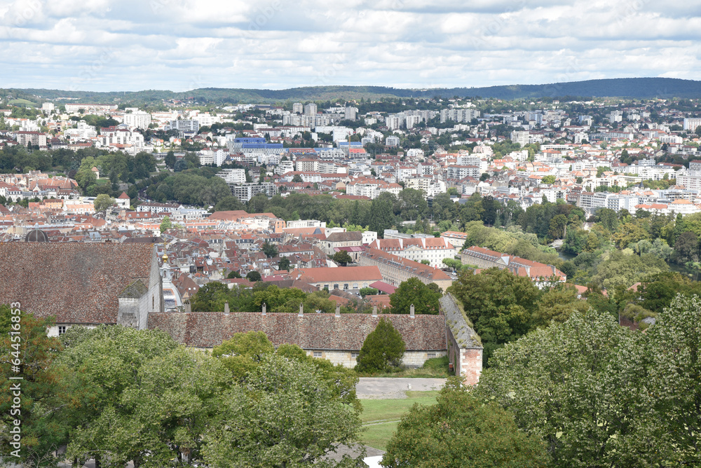 Besançon vue de la citadelle Vauban. France