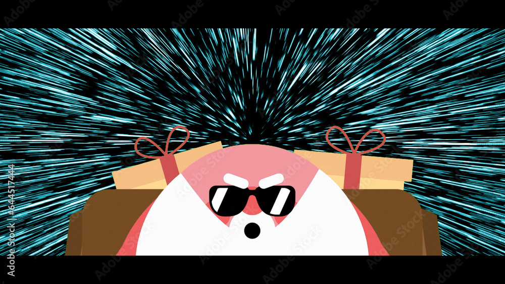 Santa Warp Speed Logo Reveal Stock Template Adobe Stock