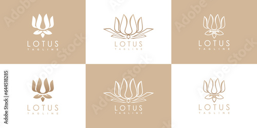 flower logo design collection with creative and modern concept premium vector