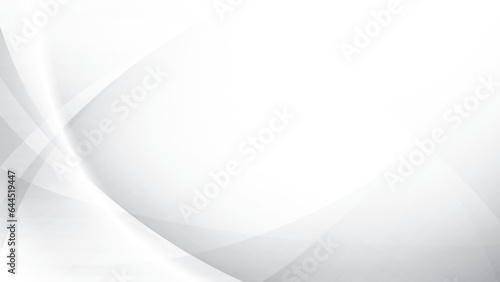 Abstract white and gray color background with geometric round shape. Vector illustration.