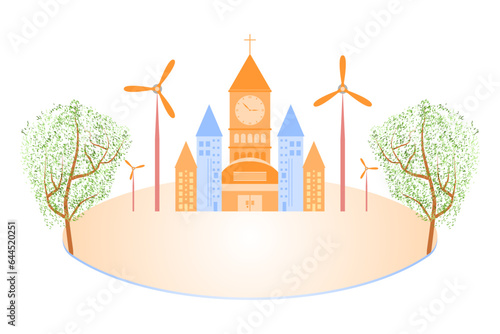 School with Green environment and Eco-system.