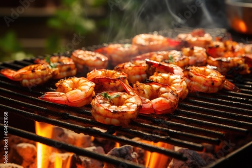 Grilled Shrimp, cousine, fresh, healthy food. Culinary.